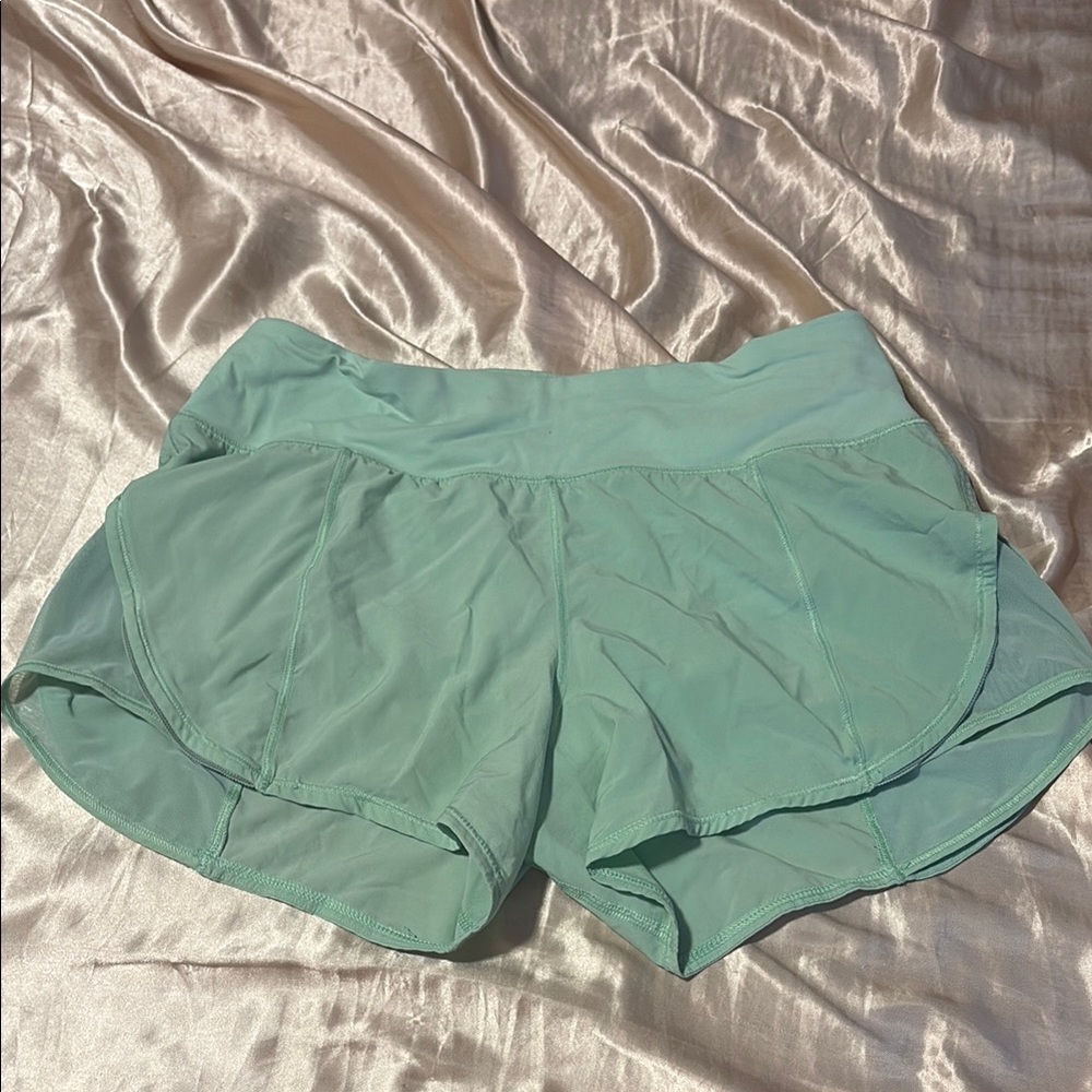 Women's Green Lulu Athletic Shorts